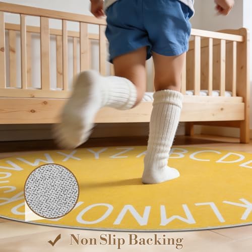Topotdor Oval ABC Area Rug, 47x70 Inch Soft Floor Carpet - Image 6