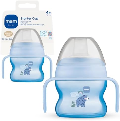 MAM 5oz Starter Sippy Cup, Extra-Soft Spill-Free Spout 4+ Months, 1 Pk by MAMBabyUSA