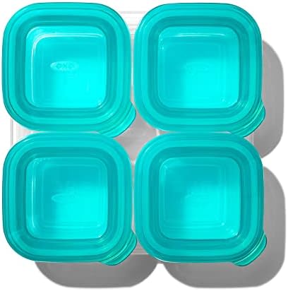 OXO Tot Silicone Baby Food Storage Container, Set of Four, 4oz Containers - Image 2