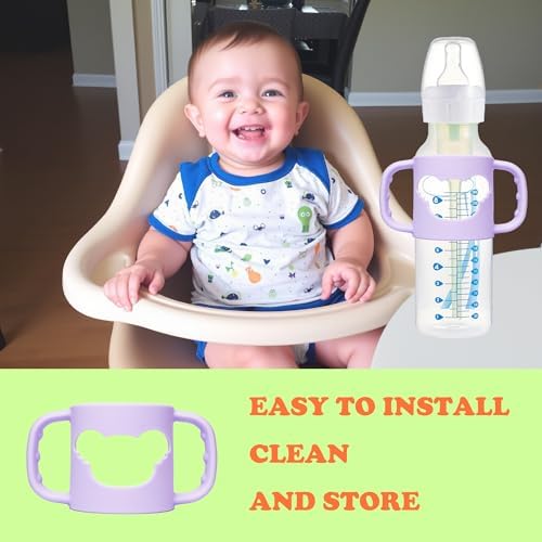 4 Pack Silicone Baby Bottle Handles - Image 4