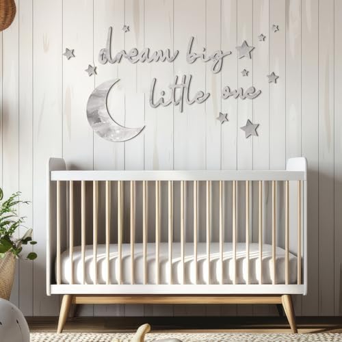 Briwooody 15 Pcs Dream Big Little One Moon Stars Nursery Decor - Image 2