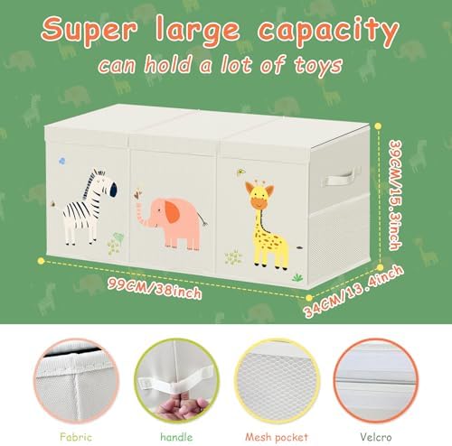 Toy Box Storage for Kids, Extra Large Collapsible Organizer - Image 2