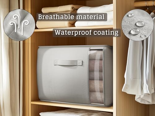 4 Pack Canvas Comforter Storage Bags - Image 2