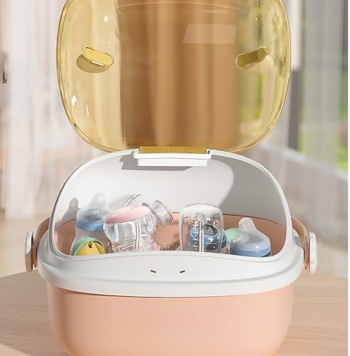 Baby Bottle Drying Rack Storage, Nursing Bottle Storage Box Organizer - Image 4