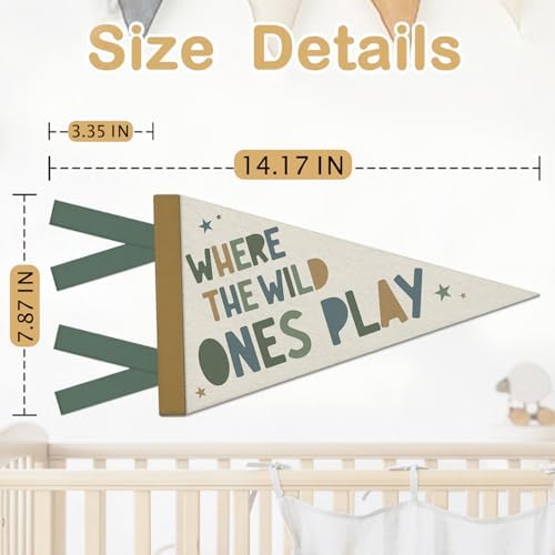Playroom Wall Decor, Kids Playroom Pennant Felt Banners Flags - Image 7