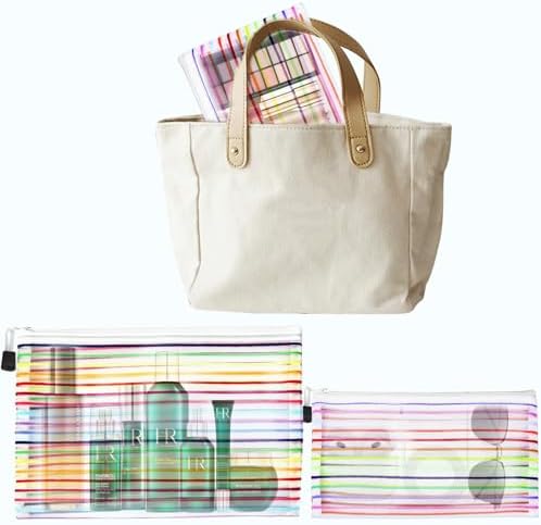 Mesh Bags with Zipper, Nylon Makeup Bag Cosmetic Pouches Travel Organizer Case - Image 3