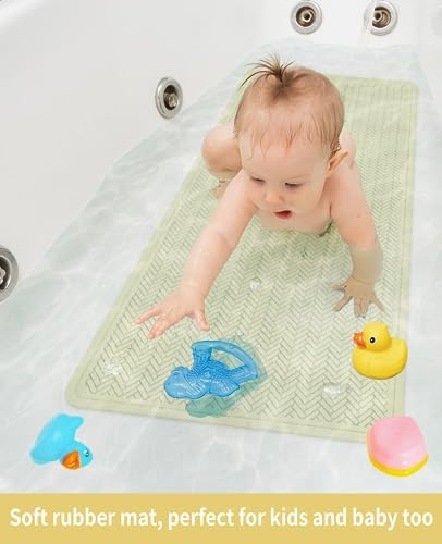 OTHWAY Bathtub Mat Non Slip, Extra Long Rubber Bath Mat - Image 5
