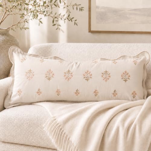 BlissBlush Long Lumbar Pillow Cover 14x36 by BlissBlush