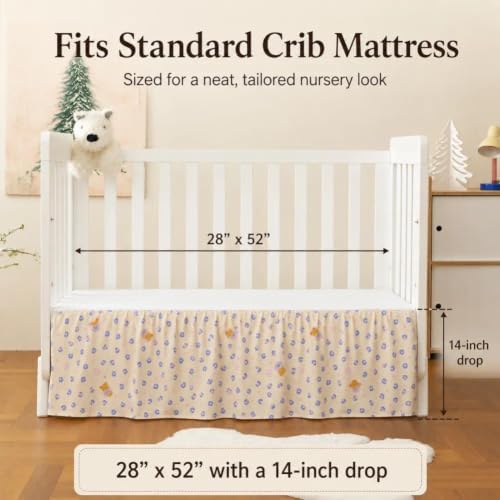 Crib Skirt Dust Ruffle 14" Drop - Image 4