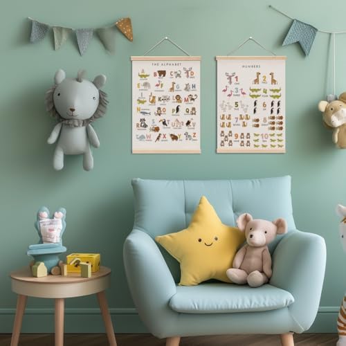 Cute Animal Number Chart Alphabet Poster Hanger, ABC Chart Wall Decor - Image 4