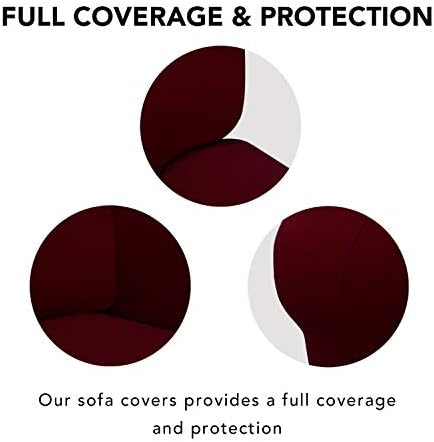 PureFit Stretch Loveseat Covers Fleece Couch Covers - Image 3