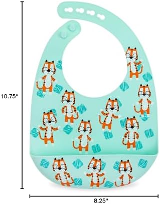 Nuby Adjustable Easy Clean Soft Silicone Bibs - Image 5