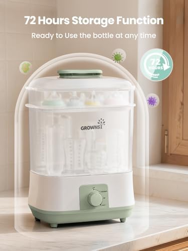 Grownsy 4-in-1 Large Capacity Baby Bottle Sterilizer and Dryer - Image 6