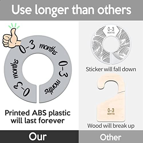 Pro Goleem Baby Closet Dividers Gray Baby Closet Organizer - Image 5