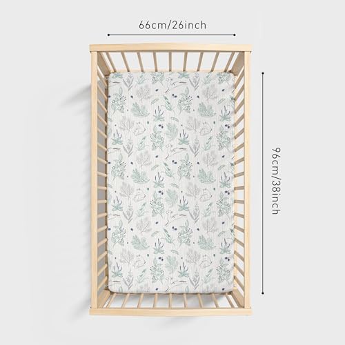 Muslin Pack N Play Sheets Fitted 2 Pack, Mini Crib Mattress Sheets Stretchy - Image 4