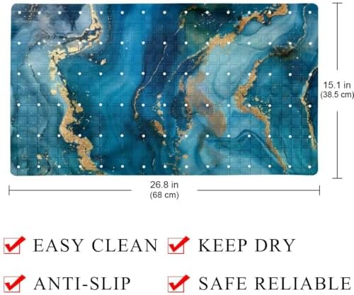Non Slip Bathtub and Shower Mat 26.8x15.1 inch, Bath Mat - Image 4