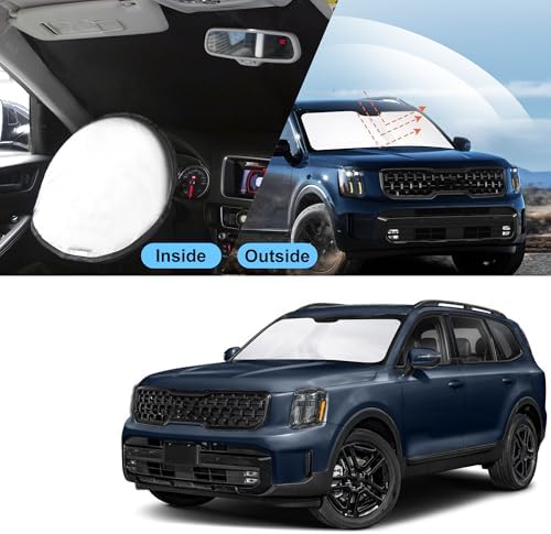 TINGLU Sun Shade for Kia Telluride 2020-2024 2025 Accessories Windshield Sun - Image 6