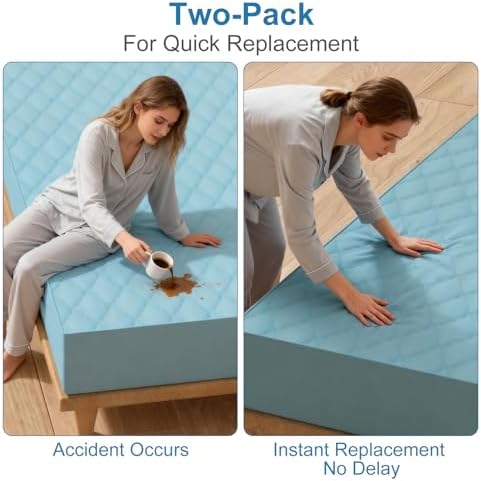 2Pack Waterproof Crib Sheets Cotton 24X38 Fitted Crib Sheets Crib Mattress - Image 3