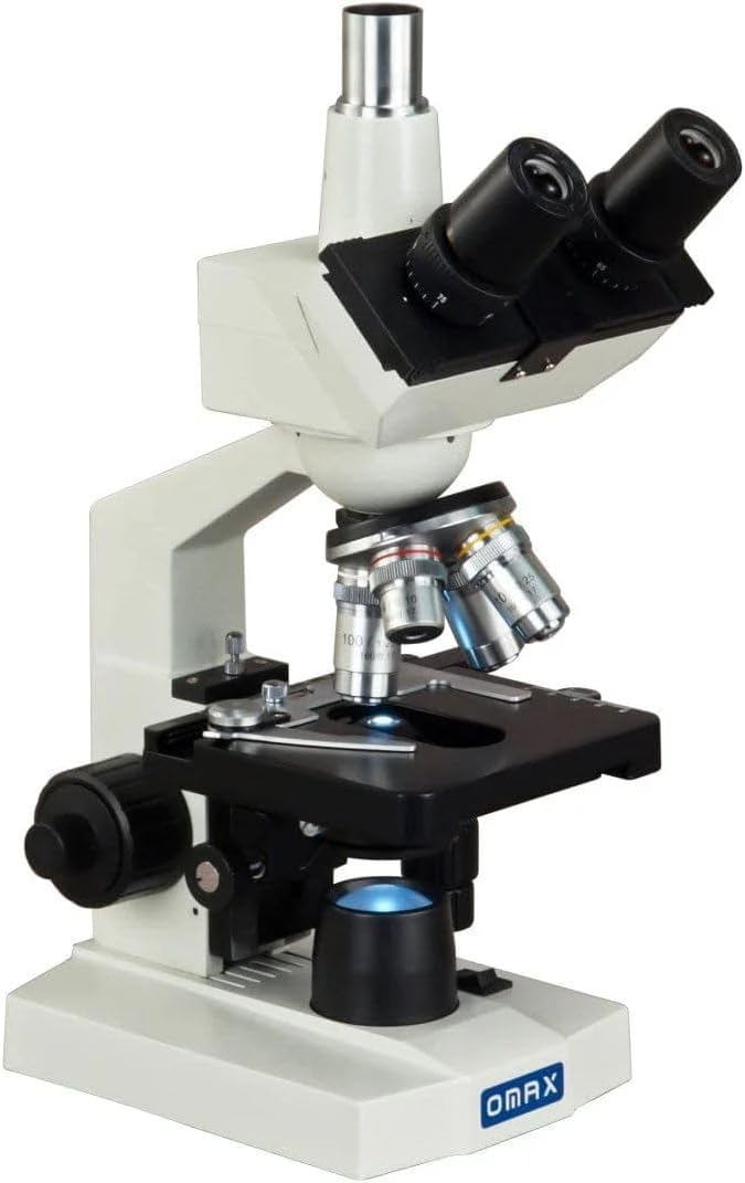 OMAX - 40X-2500X LED Digital Trinocular Lab Compound Microscope with 5MP Camera and Mechanical Stage - M83EZ-C50S