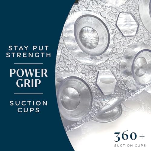 SlipX Solutions 39"x16" Power Grip Non Slip Bathtub Shower Mat - Image 2