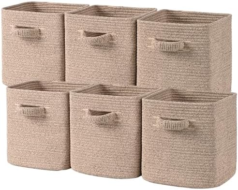 11 Inch Storage Cubes, 6 Pack Cube Storage Bins by Degeyoyo