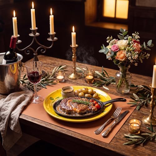 Fullhawl 60 Pcs Fall Paper Placemats, Disposable Rectangular Table Setting Mats - Image 3