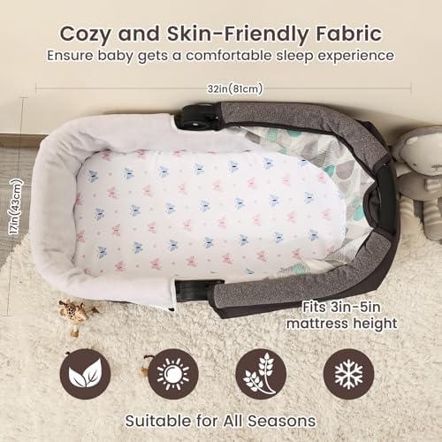 david's kids 3 Pack Bassinet Sheets, Ultra Soft Breathable Comfortable Baby - Image 3