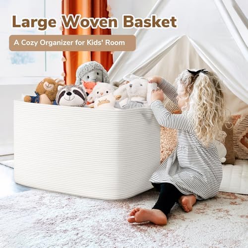 Goodpick 105L Extra Large Woven Rope Blanket Basket - Image 2