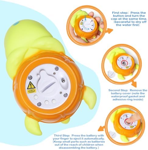 Backstroke Sea Turtle Baby Bath Thermometer, The Infant Baby Bath Floating Toy - Image 5