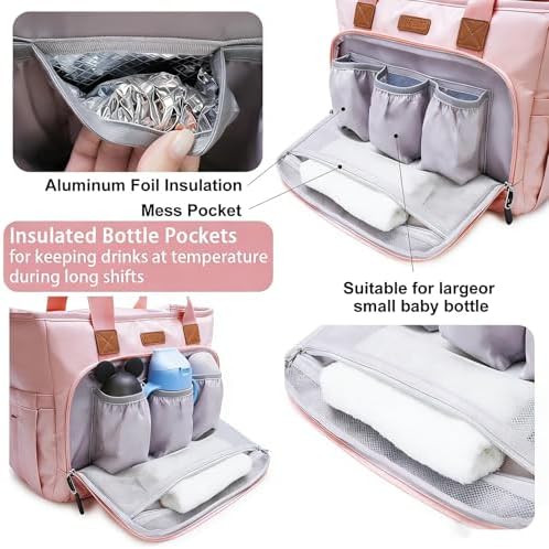 FHELAD Diaper Bag Tote for Women, Baby Diaper Bag 16L - Image 5