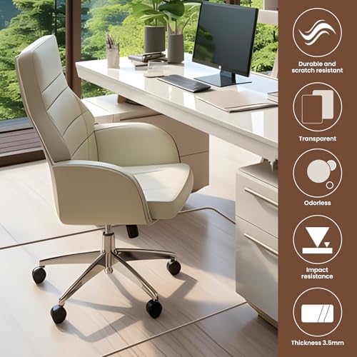 Office Chair Mat for Carpet and Hardwood Floor, Computer Desk Chair Mat - Image 5