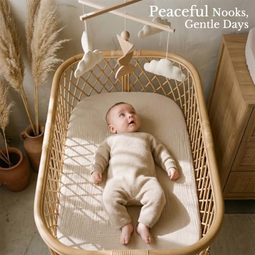 Niceye Muslin Bassinet Sheets 3-Pack - Image 5