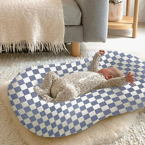 guruixu Muslin Baby Lounger Cover 2 Pack, 100% Cotton Infant Lounger Cover - Image 5