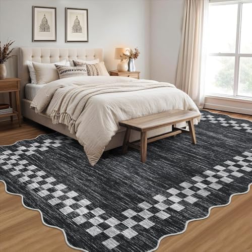 GarveeHome Small Bedroom Area Rug 3x5 Checkered Area Rug - Image 3