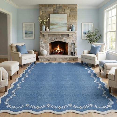 GarveeHome 6x9 Scalloped Area Rug Soft Washable Rug - Image 2
