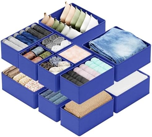 SpaceAid Drawer Organizer for Clothes, 12 Pack Dresser Drawer Organizer Bins by SpaceAid