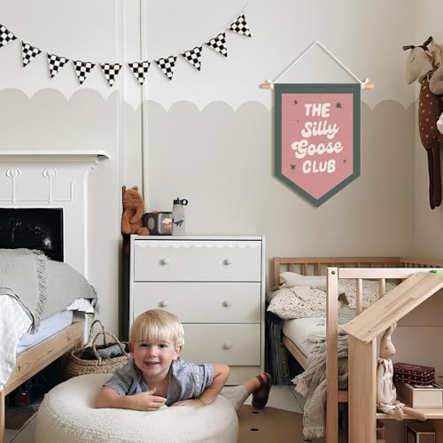 Silly Goose Nursery Wall Pennants Banners, Playroom Decor - Image 4