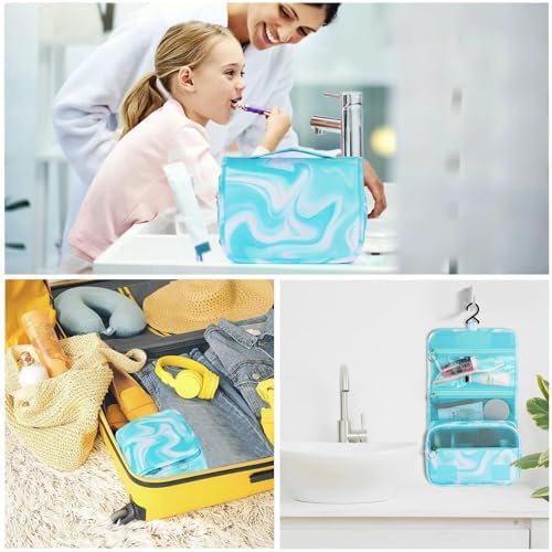 Teal Hanging Toiletry Bag for Girls, Travel Toiletry Bag for Teen Girls - Image 6