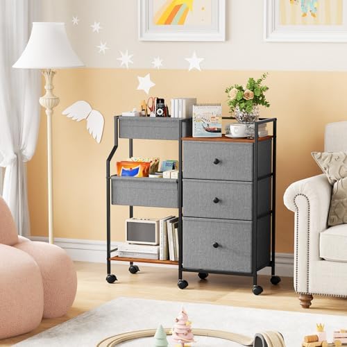 Modanais Baby Diaper Caddy Organizer Rolling Cart - Image 6