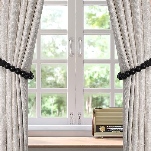KLOGTSIND Wood Bead Curtain Tiebacks, 2 Pack Curtain Tie Backs - Image 7