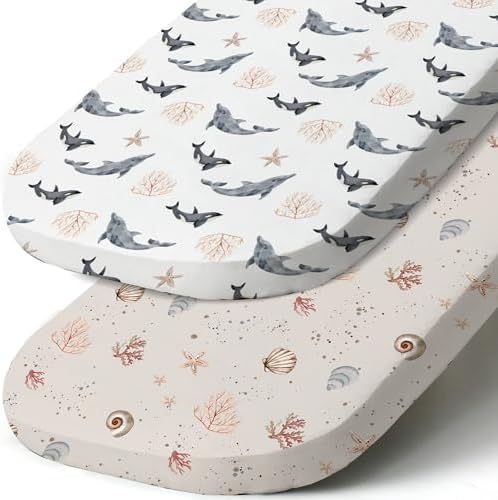 Stretch Fitted Bassinet Sheet Set BROLEX 2 Pack Cradle Sheets by BROLEX