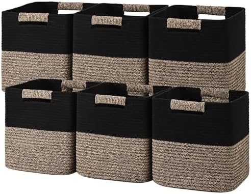11 Inch Storage Cubes, 6 Pack Cube Storage Bins by Degeyoyo
