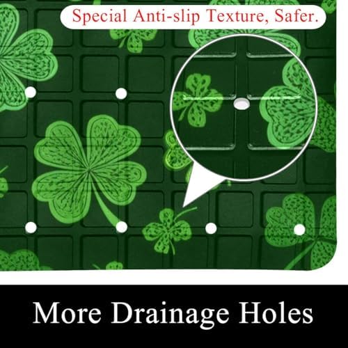 Bath Tub Shower Mat, Washable Bathtub Floor Mats, Suction Cups and Drain Holes - Image 2