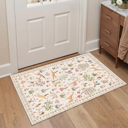BESBLEE 6X9 Washable Area Rug for Living Room, Animal Non Slip - Image 6