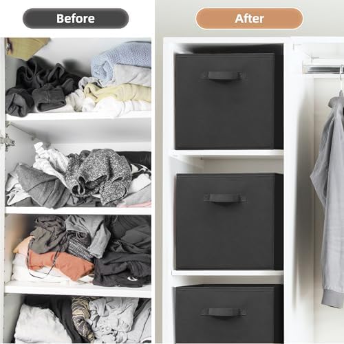 STORAGE MANIAC Storage Cubes, 13 Inch 8 Pack Collapsible Fabric Shelf Bins - Image 7