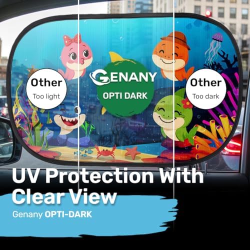 GENANY Sea Animals Car Side Window Sun Shades 2 Piece 21 x 14 Inch - Image 4