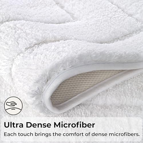 GRANNY SAYS White Bathroom Runner Rug 71" x 24", Soft Microfiber Bath Mat - Image 4