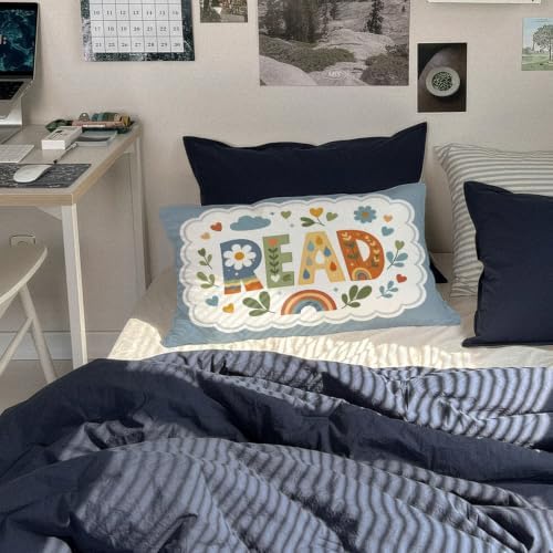 Boho Floral Kids Reading Corner Decor 12x20 Pillow Cover - Image 5