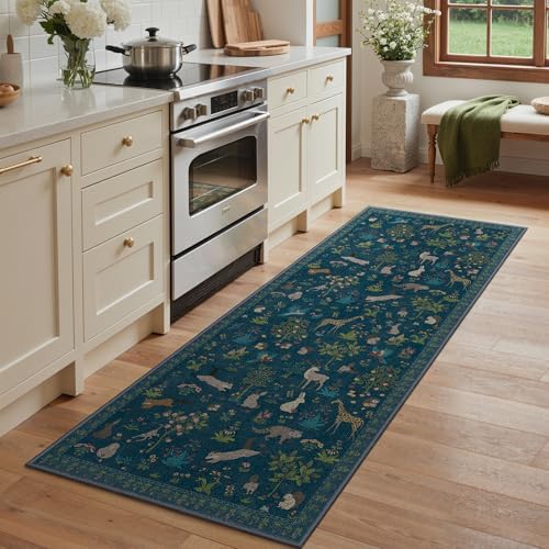 BESBLEE 2X5 Washable Kitchen Runner Rug, Animal Non Slip by BESBLEE