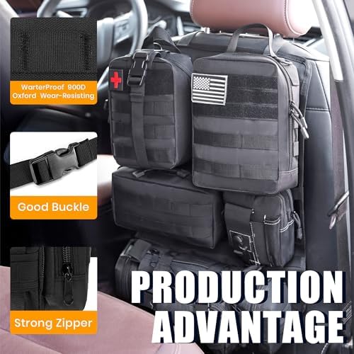 6 Pack Tactical MOLLE Car Seat Back Organizer - Image 4